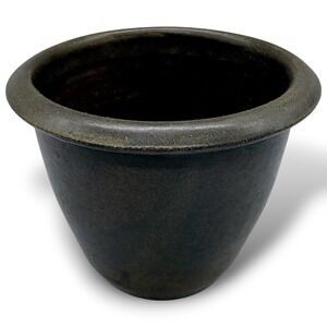 1998 Sid Luck‎ Pottery Crock Mossy Green 5.25" North Carolina